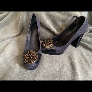 Tory Burch black high heel shoes